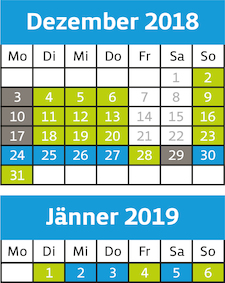 WESTspartage Kalender