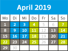 WESTspartage Kalender