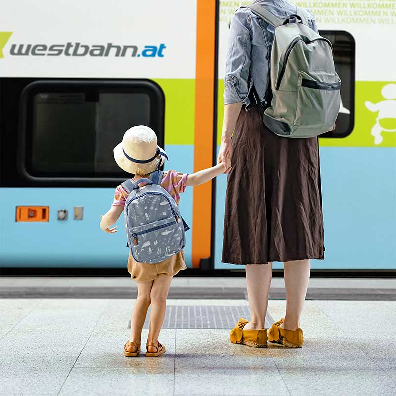 Children on the Westbahn trains