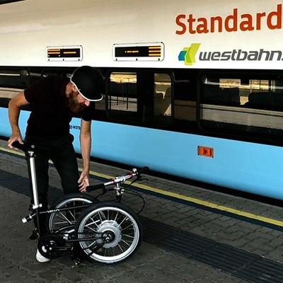 Mit Faltrad in der WESTbahn