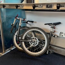 Step 2: Store your folding bike in the luggage rack