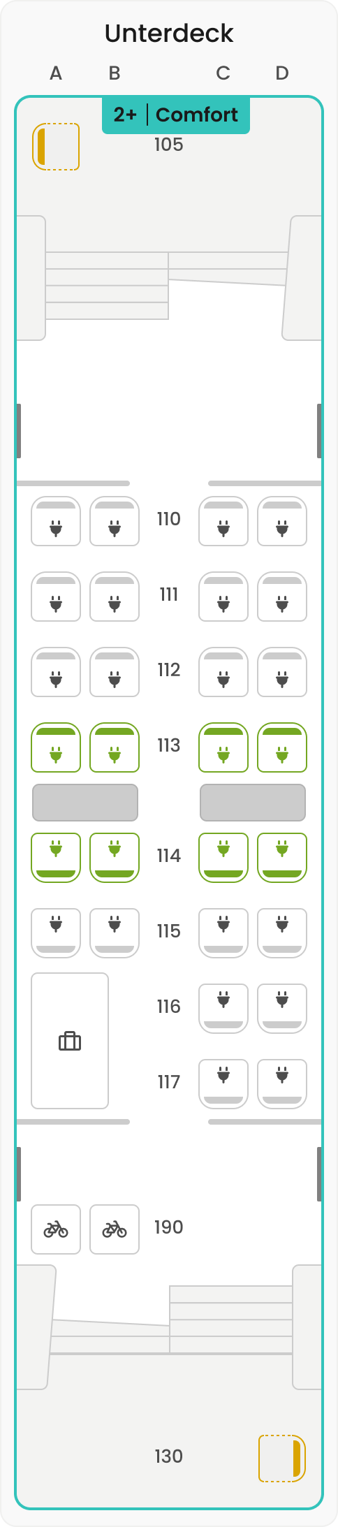 Sitzplan Wagen 11 Oberdeck