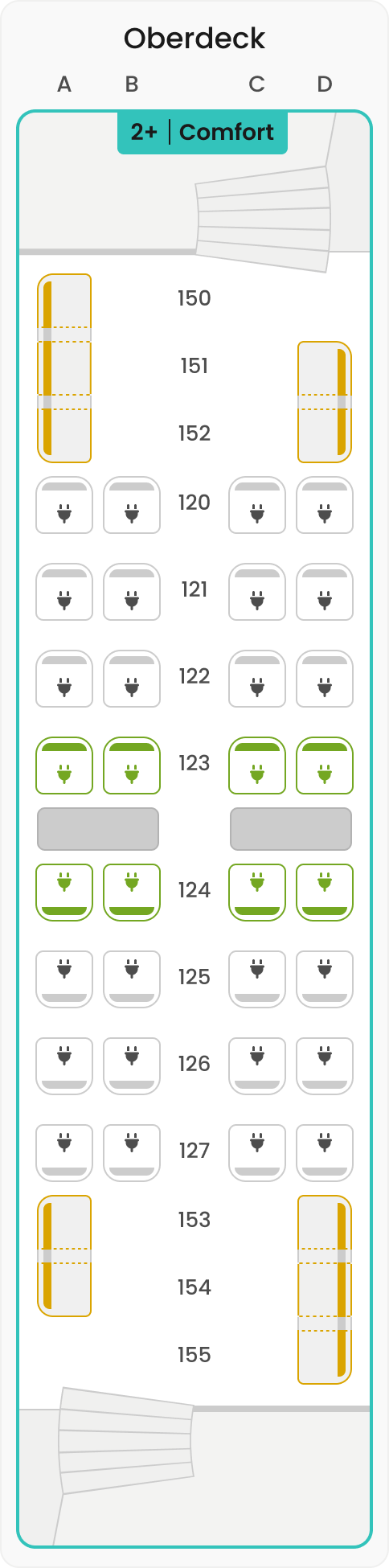 Sitzplan Wagen 11 Unterdeck