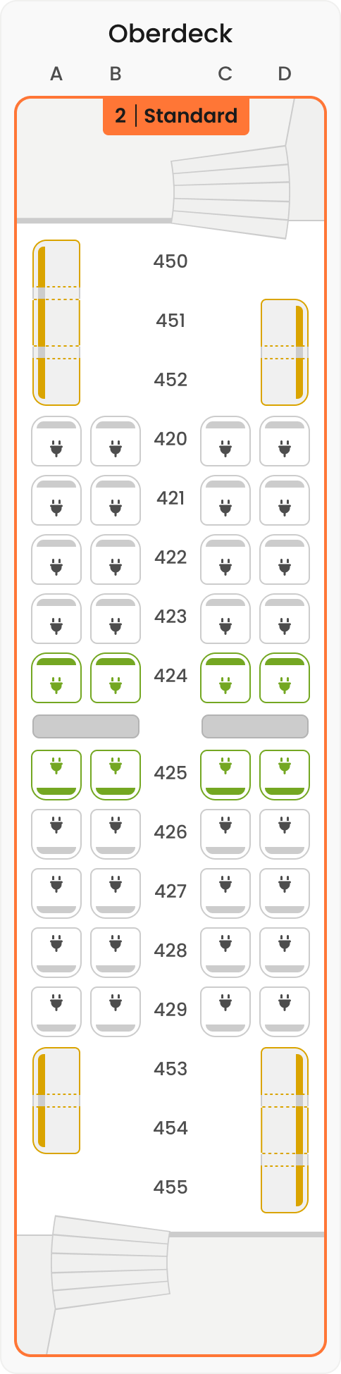 Sitzplan Wagen 14 Unterdeck