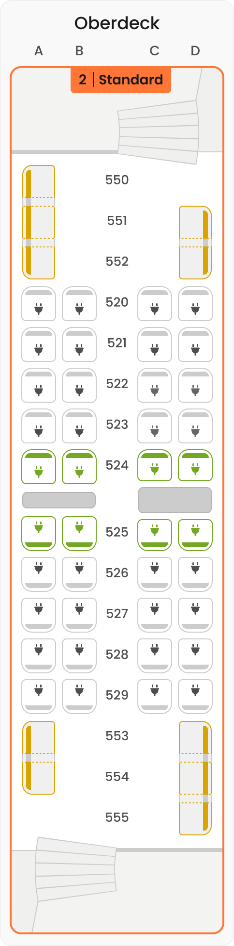Sitzplan Wagen 15 Unterdeck