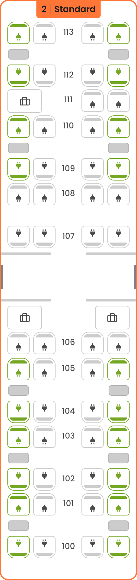 SMILE Sitzplan Übersicht – Wagen 01 – Standard