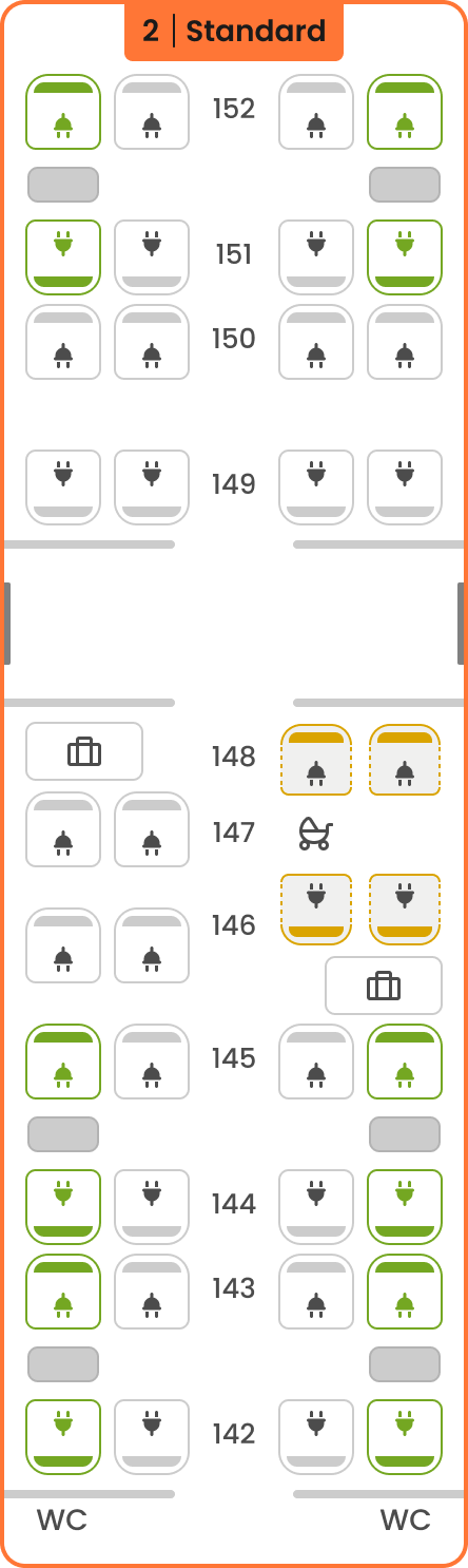 SMILE Sitzplan Übersicht – Wagen 04 – Standard