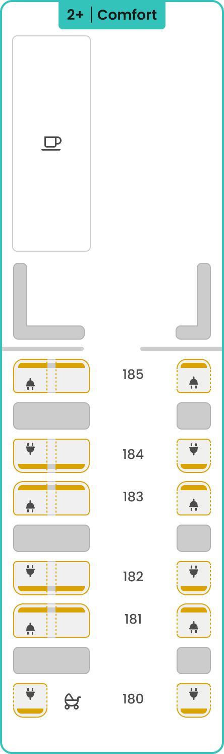SMILE Sitzplan Übersicht – Wagen 07 – WestCafé & Comfort