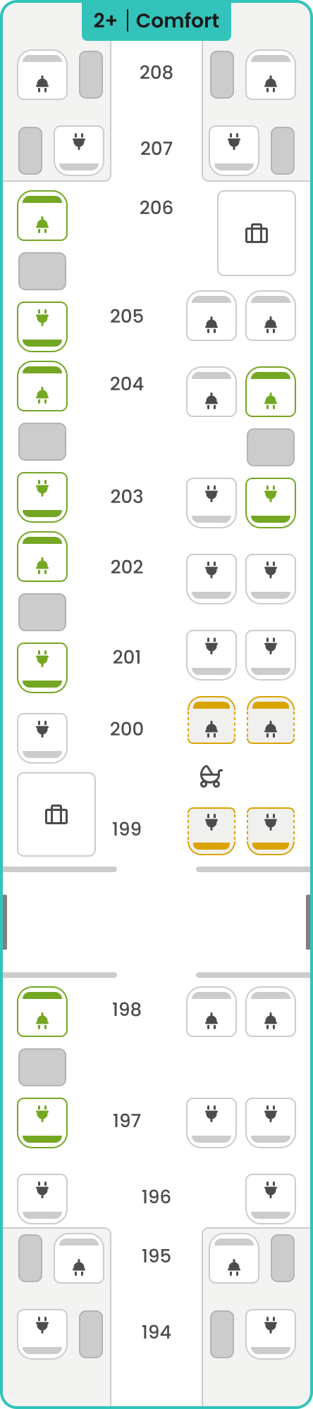 SMILE Sitzplan Übersicht – Wagen 09 – Comfort