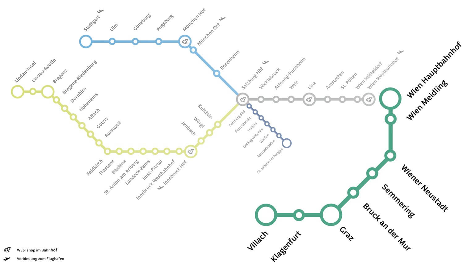 WESTbahn Network – Southern Extension