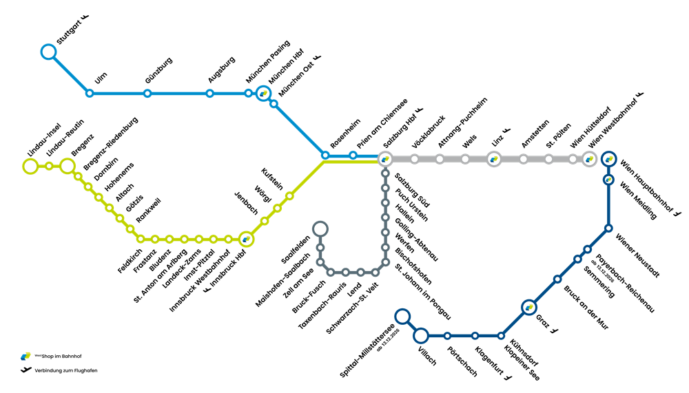 Westbahn network 2027 Westbahn network 2027