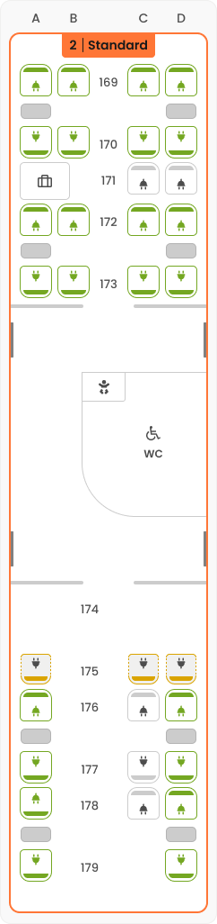 SMILE Sitzplan Übersicht – Wagen 06 – PRM & Standard