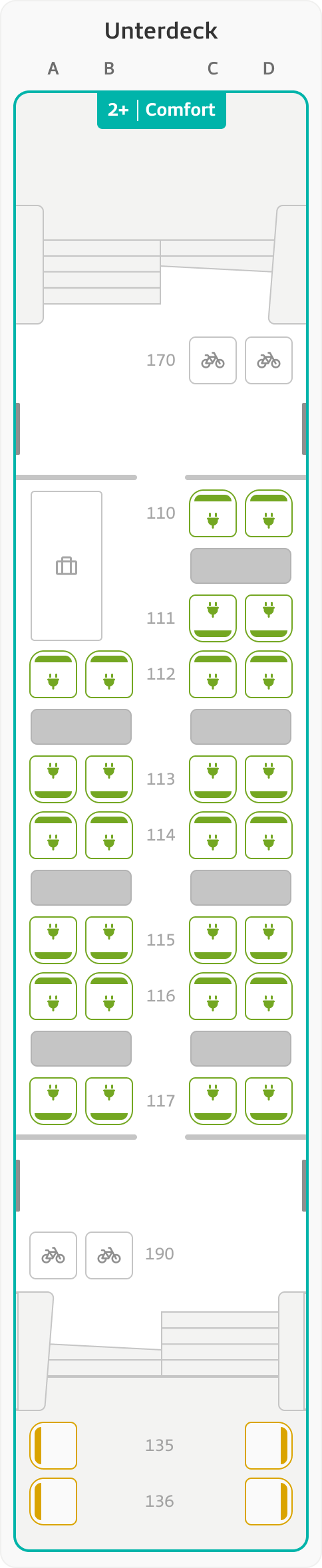 Sitzplan Wagen 11 Oberdeck