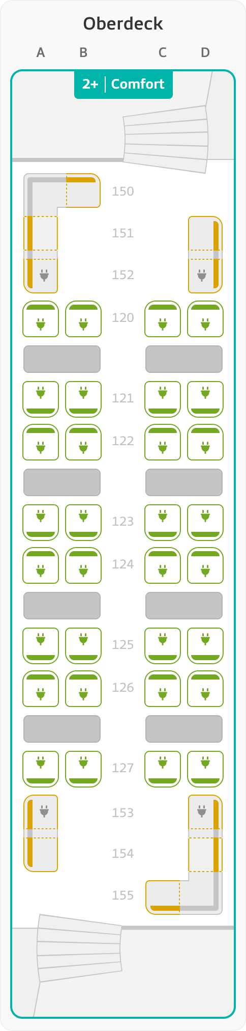 Sitzplan Wagen 11 Unterdeck