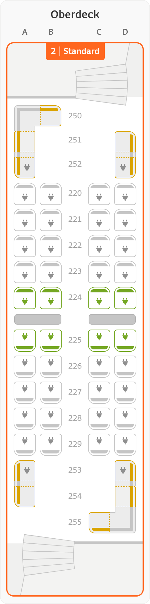 Sitzplan Wagen 12 Unterdeck