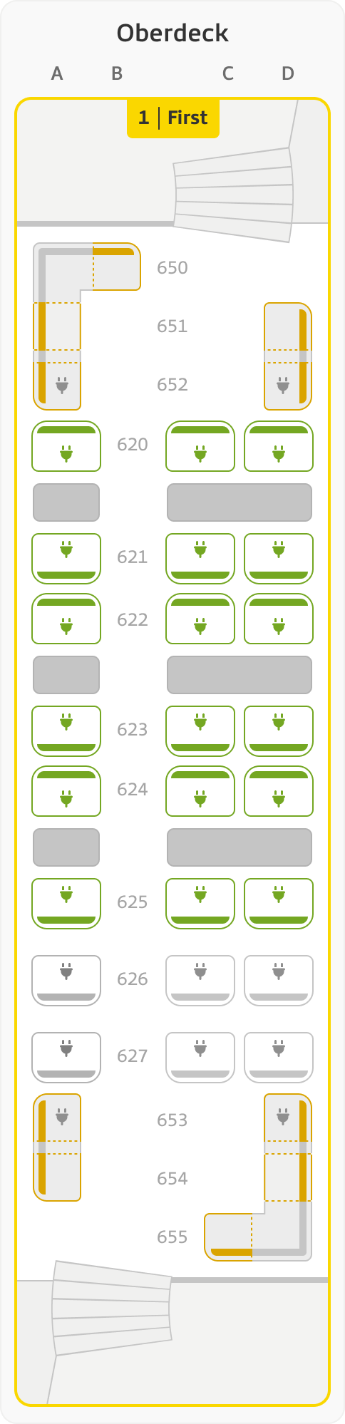 Sitzplan Wagen 16 Oberdeck